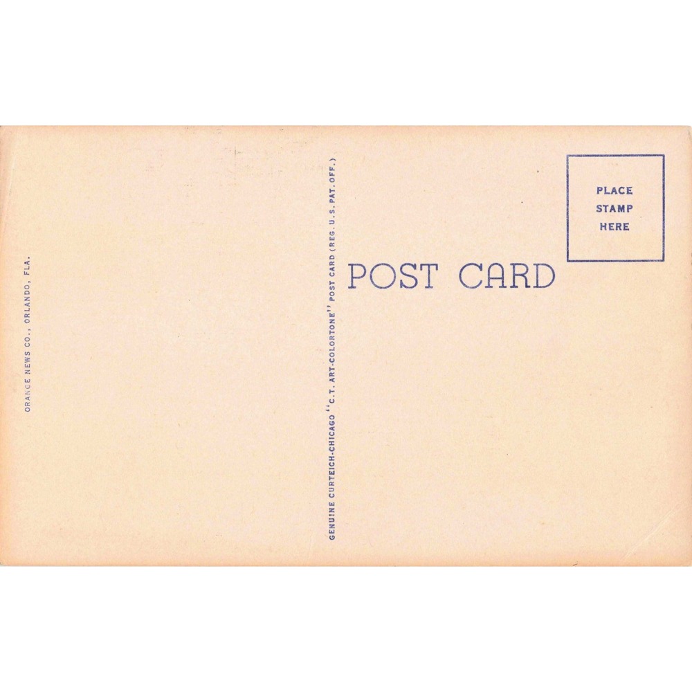 Vintage First Presbyterian Church Orlando Florida Linen Postcard O.43 5C-H413 - Picture 2 of 2